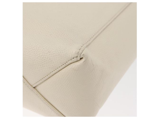 Céline Sac cabas CELINE en cuir 2way Ivoire Or Auth 180628 Doré Écru - vue 18