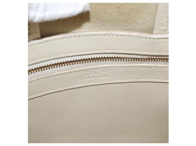 Céline Sac cabas CELINE en cuir 2way Ivoire Or Auth 180628 Doré Écru - vue 20