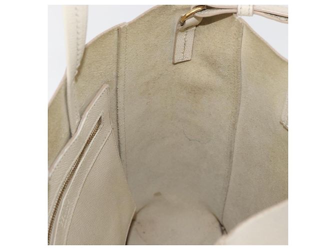 Céline Sac cabas CELINE en cuir 2way Ivoire Or Auth 180628 Doré Écru - vue 21