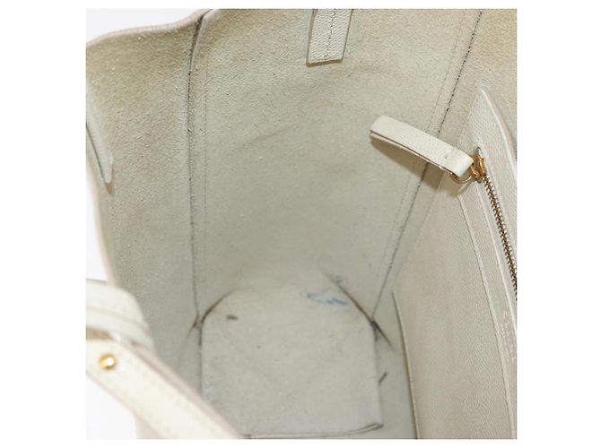Céline Sac cabas CELINE en cuir 2way Ivoire Or Auth 180628 Doré Écru - vue 22