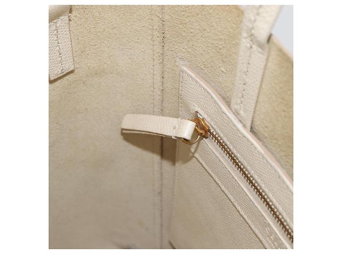 Céline Sac cabas CELINE en cuir 2way Ivoire Or Auth 180628 Doré Écru - vue 23