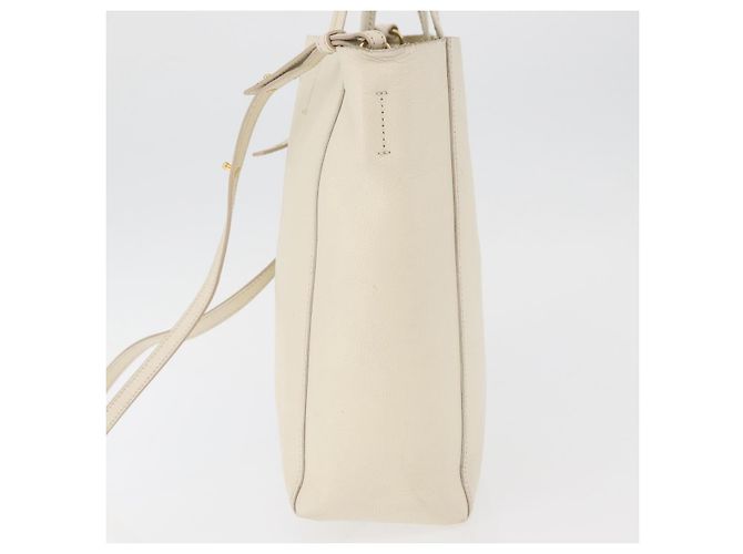 Céline Sac cabas CELINE en cuir 2way Ivoire Or Auth 180628 Doré Écru - vue 3