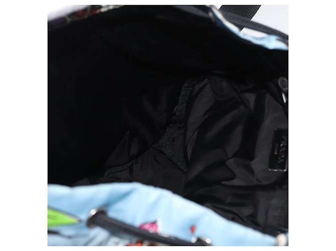 Rucksack PRADA Nylon Hellblau Silber Auth 179705A - Ansicht 22