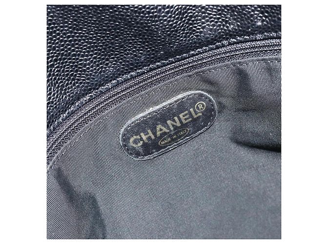 CHANEL Tote Bag Caviar Leder Schwarz Gold CC Auth BA12903 Golden - Ansicht 10