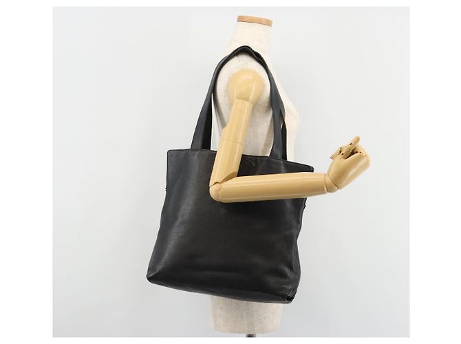 CHANEL Tote Bag Caviar Leder Schwarz Gold CC Auth BA12903 Golden - Ansicht 22