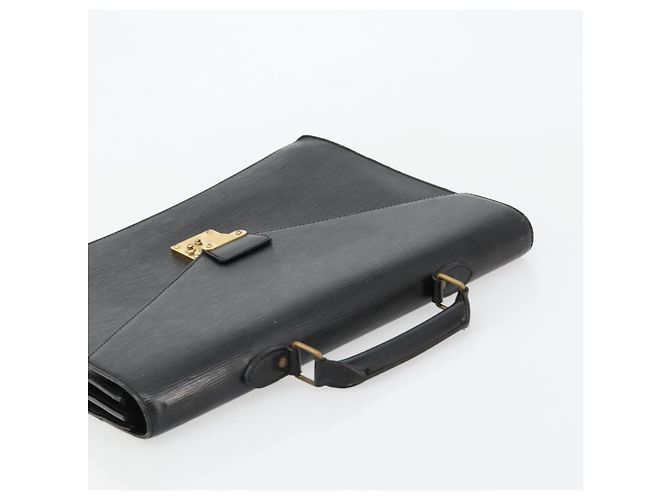 LOUIS VUITTON Epi Serviette Conseiller Business Bag Black M54422 LV Auth BA12698 Nero - vista 14