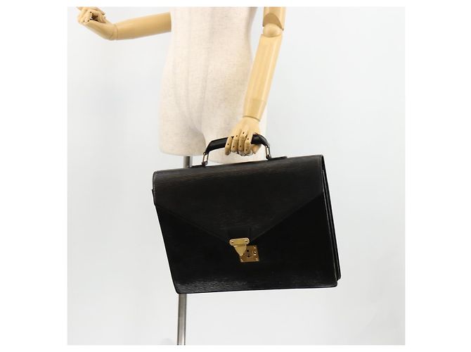 LOUIS VUITTON Epi Serviette Conseiller Business Bag Black M54422 LV Auth BA12698 Nero - vista 27
