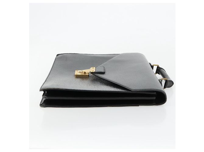 LOUIS VUITTON Epi Serviette Conseiller Business Bag Black M54422 LV Auth BA12698 Nero - vista 3