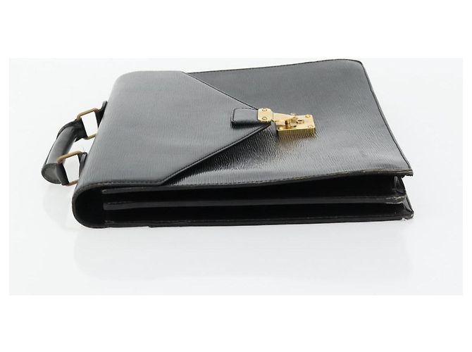 LOUIS VUITTON Epi Serviette Conseiller Business Bag Black M54422 LV Auth BA12698 Nero - vista 4
