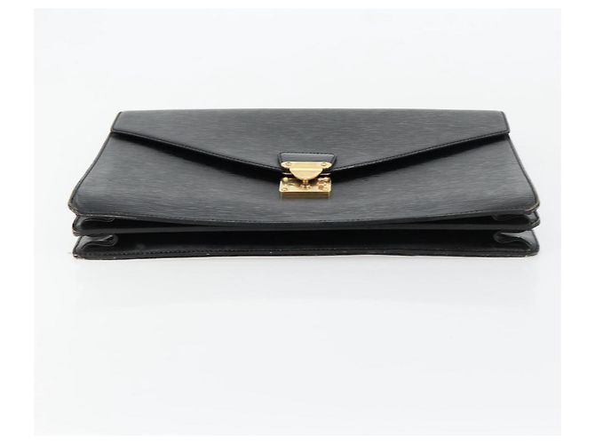 LOUIS VUITTON Epi Serviette Conseiller Business Bag Black M54422 LV Auth BA12698 Nero - vista 5