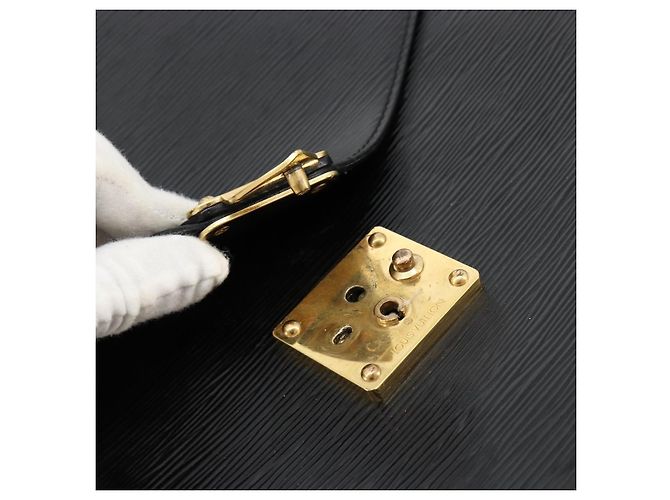 LOUIS VUITTON Epi Serviette Conseiller Business Bag Black M54422 LV Auth BA12698 Nero - vista 7