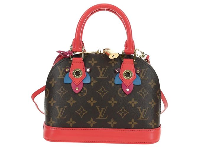 LOUIS VUITTON Monogram Totem Alma BB Borsa a Mano Rossa M41659 LV Auth 179848SAV Rosso Monogramma - vista 13