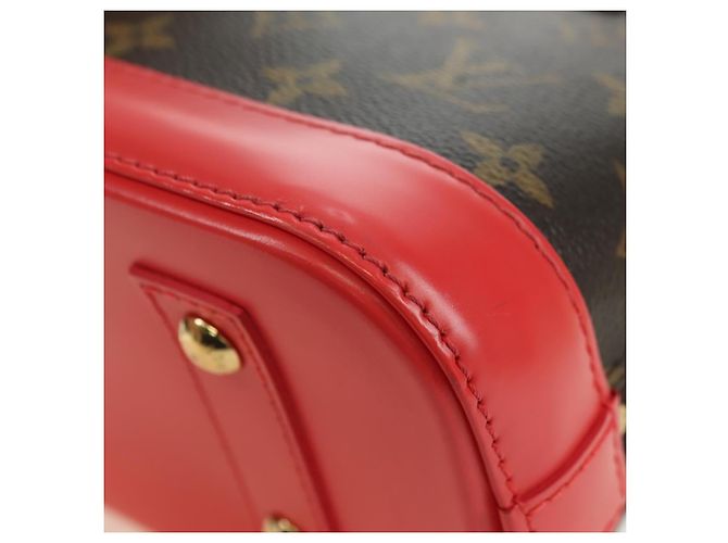 LOUIS VUITTON Monogram Totem Alma BB Borsa a Mano Rossa M41659 LV Auth 179848SAV Rosso Monogramma - vista 17