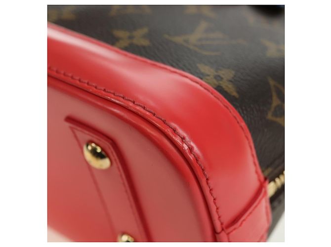 LOUIS VUITTON Monogram Totem Alma BB Borsa a Mano Rossa M41659 LV Auth 179848SAV Rosso Monogramma - vista 19