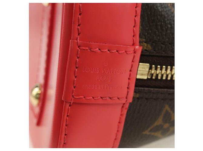 LOUIS VUITTON Monogram Totem Alma BB Borsa a Mano Rossa M41659 LV Auth 179848SAV Rosso Monogramma - vista 20