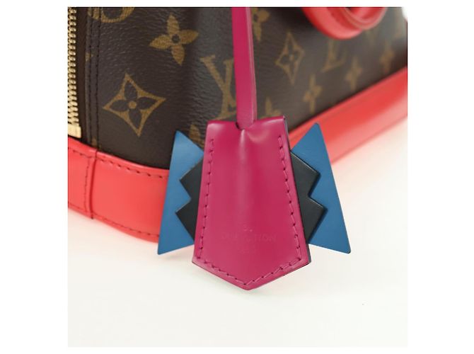 LOUIS VUITTON Monogram Totem Alma BB Borsa a Mano Rossa M41659 LV Auth 179848SAV Rosso Monogramma - vista 21