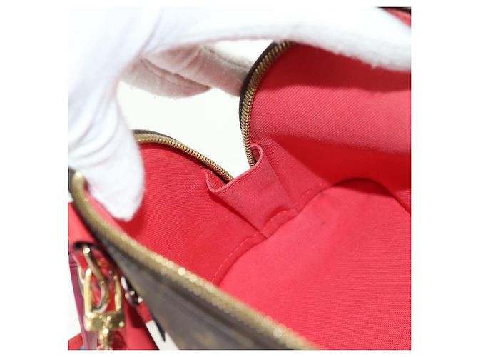 LOUIS VUITTON Monogram Totem Alma BB Borsa a Mano Rossa M41659 LV Auth 179848SAV Rosso Monogramma - vista 25