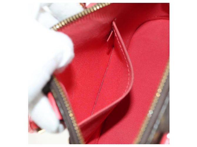 LOUIS VUITTON Monogram Totem Alma BB Borsa a Mano Rossa M41659 LV Auth 179848SAV Rosso Monogramma - vista 26