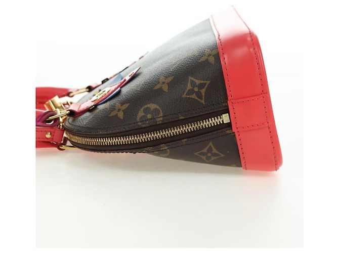 LOUIS VUITTON Monogram Totem Alma BB Borsa a Mano Rossa M41659 LV Auth 179848SAV Rosso Monogramma - vista 3