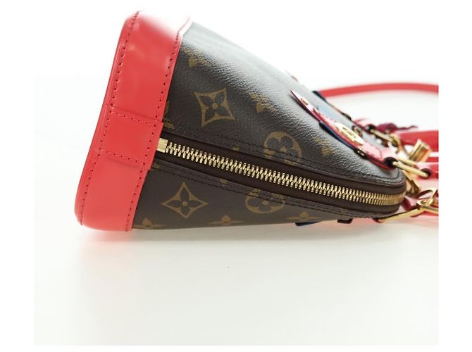 LOUIS VUITTON Monogram Totem Alma BB Borsa a Mano Rossa M41659 LV Auth 179848SAV Rosso Monogramma - vista 4