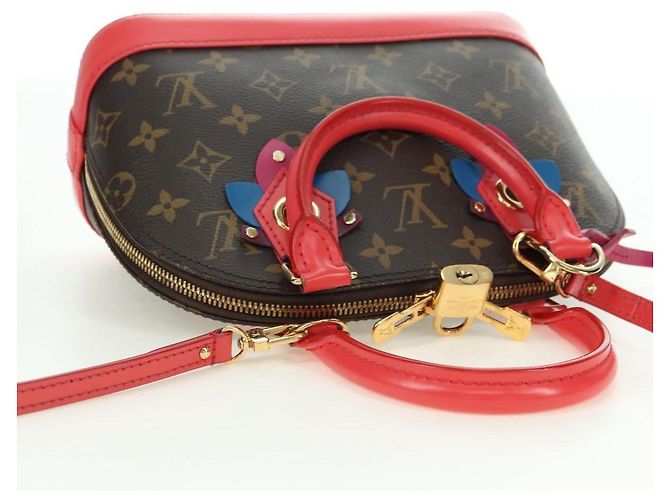 LOUIS VUITTON Monogram Totem Alma BB Borsa a Mano Rossa M41659 LV Auth 179848SAV Rosso Monogramma - vista 6