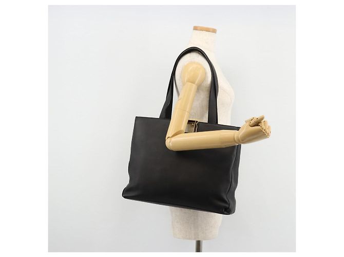 Borsa a mano Salvatore Ferragamo in pelle nera e oro Auth ka4450A Nero D'oro - vista 22
