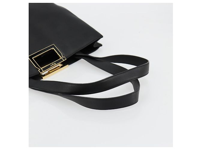 Borsa a mano Salvatore Ferragamo in pelle nera e oro Auth ka4450A Nero D'oro - vista 7