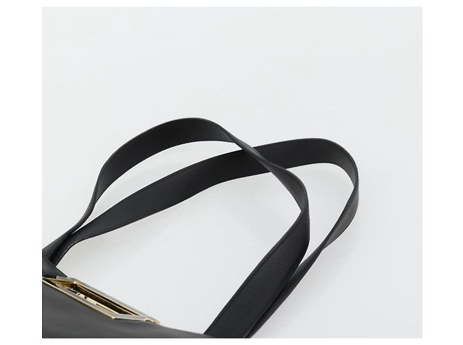Borsa a mano Salvatore Ferragamo in pelle nera e oro Auth ka4450A Nero D'oro - vista 8