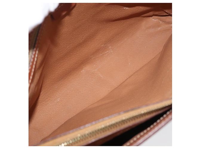 Céline Borsa CELINE Macadam in tela e pelle PVC marrone oro Auth 181540 D'oro - vista 10