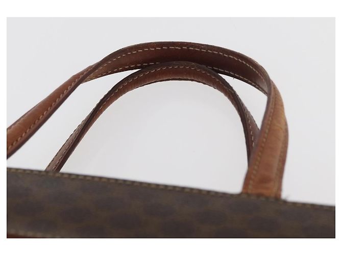 Céline Borsa CELINE Macadam in tela e pelle PVC marrone oro Auth 181540 D'oro - vista 14