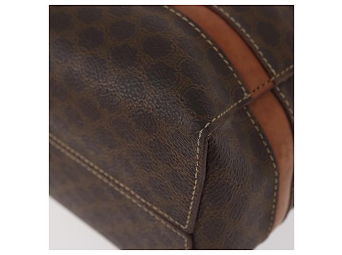 Céline Borsa CELINE Macadam in tela e pelle PVC marrone oro Auth 181540 D'oro - vista 15