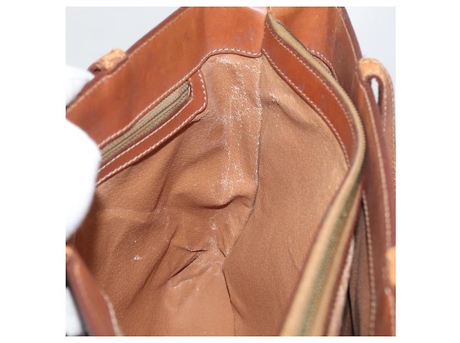 Céline Borsa CELINE Macadam in tela e pelle PVC marrone oro Auth 181540 D'oro - vista 19