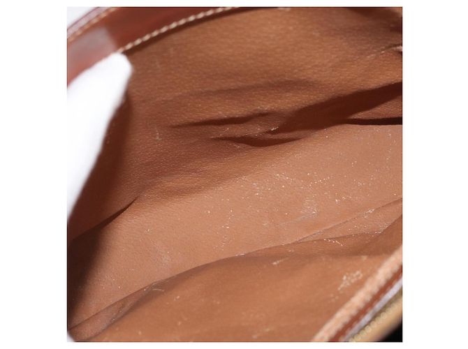 Céline Borsa CELINE Macadam in tela e pelle PVC marrone oro Auth 181540 D'oro - vista 21