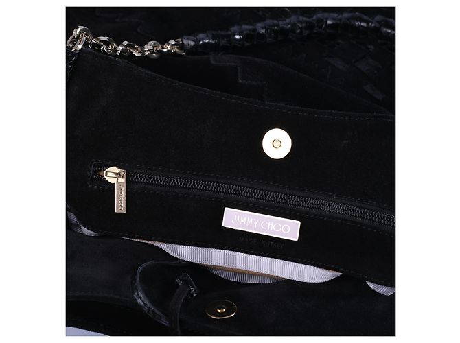 Jimmy Choo Tatum Hobo Bag aus Leder und Wildleder mit Fransen - Ansicht 3