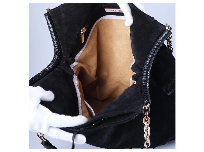Jimmy Choo Tatum Hobo Bag aus Leder und Wildleder mit Fransen - Ansicht 4