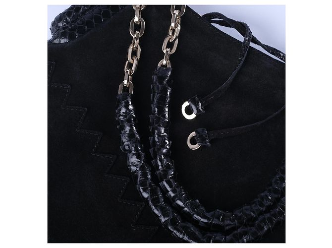 Jimmy Choo Tatum Hobo Bag aus Leder und Wildleder mit Fransen - Ansicht 6