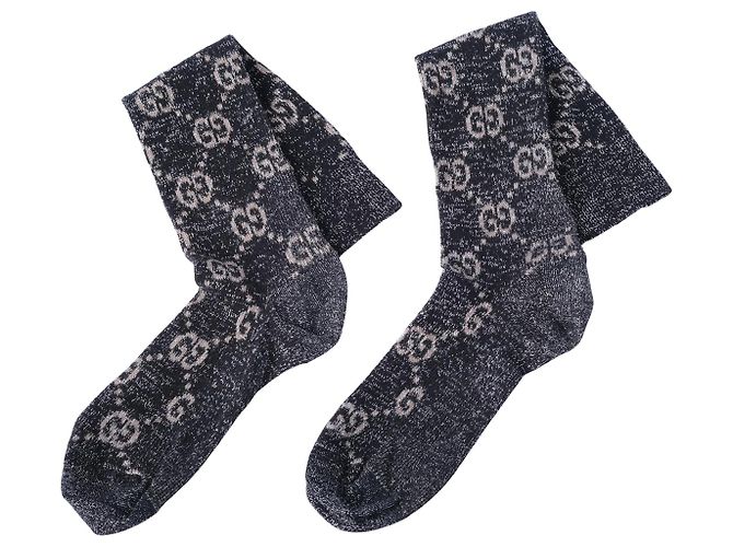Gucci Lurex Stricksocken-Set mit GG-Monogramm Pink - Ansicht 3
