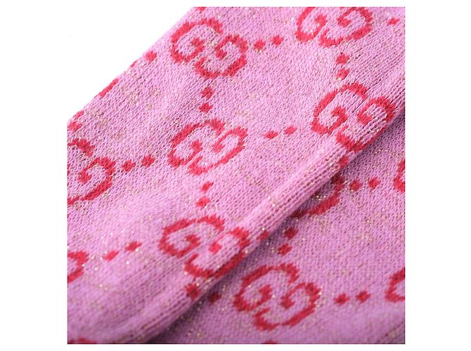 Gucci Lurex Stricksocken-Set mit GG-Monogramm Pink - Ansicht 9