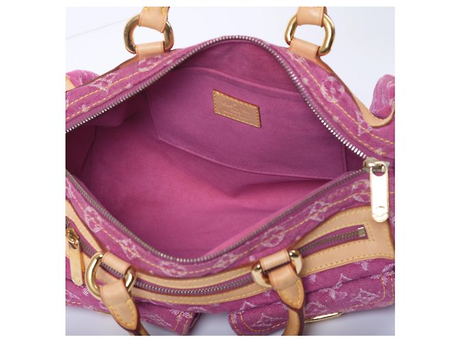 Borsa Louis Vuitton Neo Speedy Pink Monogram Denim Fuschia - vista 10