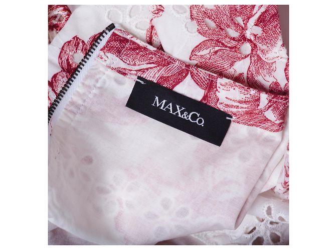 Max Mara Abito in cotone con eyelet floreale Max & Co Bianco - vista 7