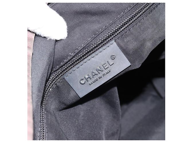 CHANEL Tote Bag Nylon Braun Silber CC Authentisch 180588 - Ansicht 18