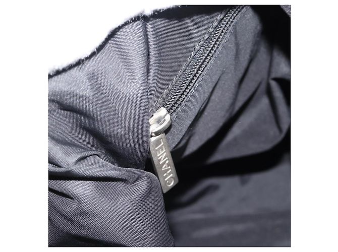CHANEL Tote Bag Nylon Braun Silber CC Authentisch 180588 - Ansicht 21