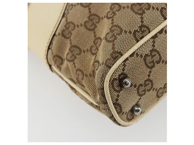 Borsa Tote GUCCI GG Canvas Beige Argento 113015 Auth 179900 - vista 15