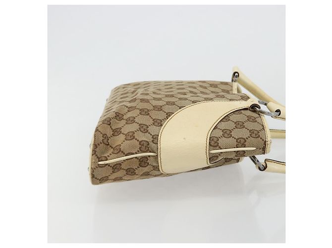 Borsa Tote GUCCI GG Canvas Beige Argento 113015 Auth 179900 - vista 3