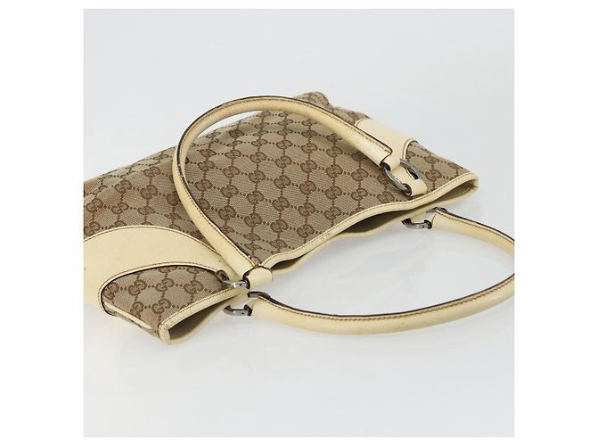 Borsa Tote GUCCI GG Canvas Beige Argento 113015 Auth 179900 - vista 6
