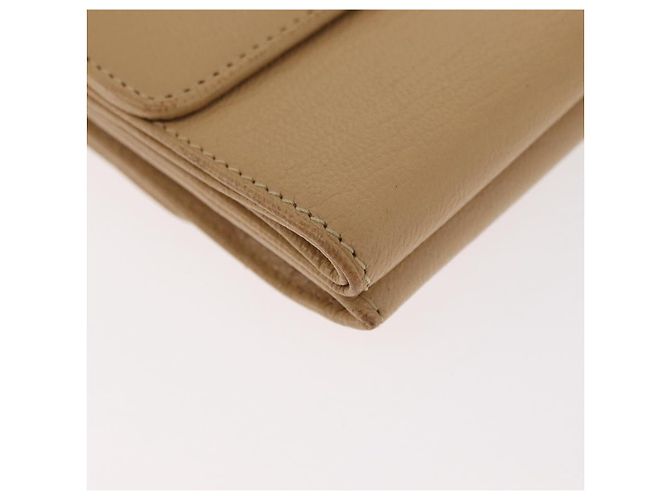 Cartera Trifold CHANEL de cuero Beige Gold CC Auth BA12653 Dorado - vista 15