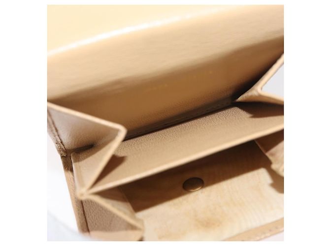 Cartera Trifold CHANEL de cuero Beige Gold CC Auth BA12653 Dorado - vista 19