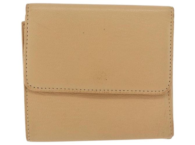 Cartera Trifold CHANEL de cuero Beige Gold CC Auth BA12653 Dorado - vista 2