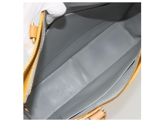 LOUIS VUITTON Borsa Tote Monogram Vernis Columbus Gris M91028 LV Auth BA12704 Grigio - vista 10