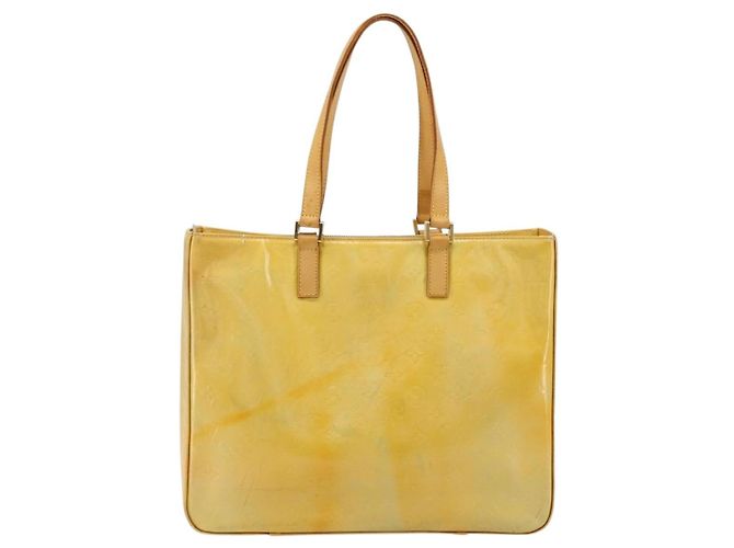 LOUIS VUITTON Borsa Tote Monogram Vernis Columbus Gris M91028 LV Auth BA12704 Grigio - vista 2